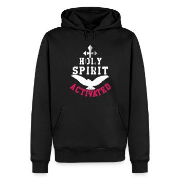 Lord God Holy Spirit Activated Christian Jesus - Männer Premium Bio Hoodie - Schwarz - Vorne - Nico (187cm)