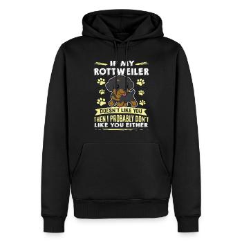 Hunde Rottweiler Hundeliebhaber - Männer Premium Bio Hoodie - Schwarz - Vorne - Nico (187cm)