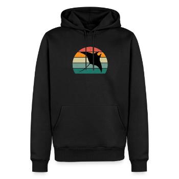 Stingrays Devil Rays Flies Gliding Rays - Men’s Premium Organic Hoodie - black - Front - Nico (187cm)