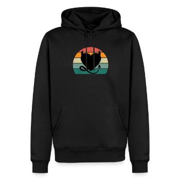 Diable Diable Satan Mal Enfer Peur Terreur - Sweat à capuche Premium bio Homme - noir - Devant - Nico (187cm)