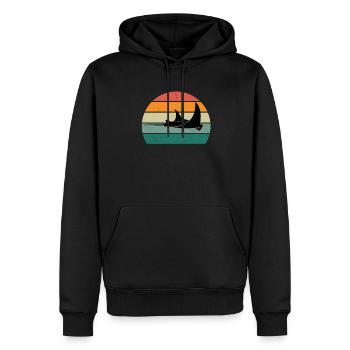 Stingrays Devil Rays Flies Gliding Rays - Men’s Premium Organic Hoodie - black - Front - Nico (187cm)
