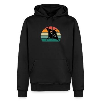 Stingrays Devil Rays Flies Gliding Rays - Men’s Premium Organic Hoodie - black - Front - Nico (187cm)