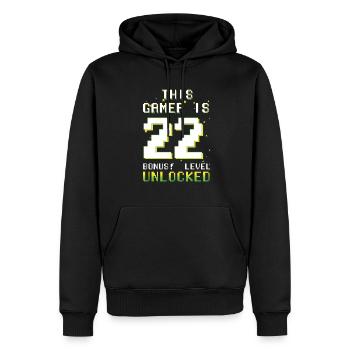 This Gamer Video Game Lover Gamer Age 22 - Men’s Premium Organic Hoodie - black - Front - Nico (187cm)