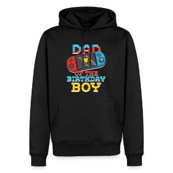 Papa de Gamer Amateur de jeux vidéo Gamer - Sweat à capuche Premium bio Homme - noir - Devant - Nico (187cm)
