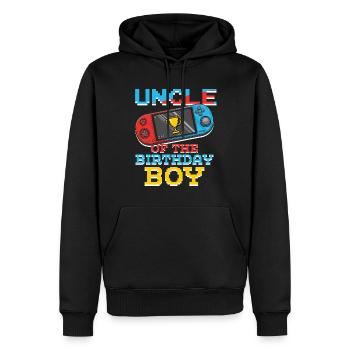 Oncle de Gamer Amateur de jeux vidéo Gamer - Sweat à capuche Premium bio Homme - noir - Devant - Nico (187cm)