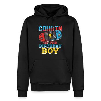 Cousin Of Gamer Video Game Lover Gamer - Männer Premium Bio Hoodie - Schwarz - Vorne - Nico (187cm)