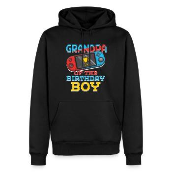 Grandpa Of Gamer Video Game Lover Gamer - Männer Premium Bio Hoodie - Schwarz - Vorne - Nico (187cm)