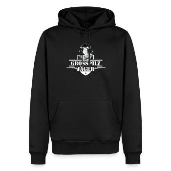 Pilze sammeln Schwammerl suchen für Pilzsammler - Männer Premium Bio Hoodie - Schwarz - Vorne - Nico (187cm)
