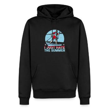 Skieurs de fond biathlon de fond - Sweat à capuche Premium bio Homme - noir - Devant - Nico (187cm)