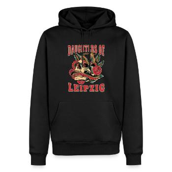 Leipzig Power-Frau daughters of Leipzig - Männer Premium Bio Hoodie - Schwarz - Vorne - Nico (187cm)