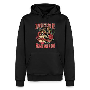 Mannheim Power-Frau daughters of Mannheim - Männer Premium Bio Hoodie - Schwarz - Vorne - Nico (187cm)