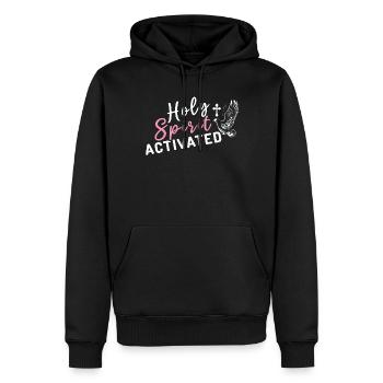 Holy Spirit Activated Lord God Christian Jesus - Männer Premium Bio Hoodie - Schwarz - Vorne - Nico (187cm)