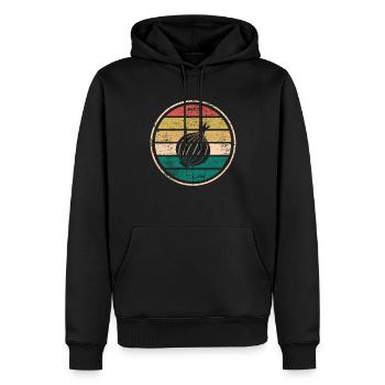 Onion Lover Retro Vegetables Vegan Gift idea - Männer Premium Bio Hoodie - Schwarz - Vorne - Nico (187cm)