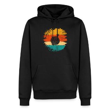 Onion Lover Retro Vegetables Vegan Gift idea - Männer Premium Bio Hoodie - Schwarz - Vorne - Nico (187cm)