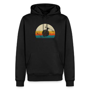 Onion Lover Retro Vegetables Vegan Gift idea - Männer Premium Bio Hoodie - Schwarz - Vorne - Nico (187cm)
