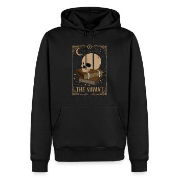 Livre Savant Tarot Card Occult Club Gothic - Sweat à capuche Premium bio Homme - noir - Devant - Nico (187cm)