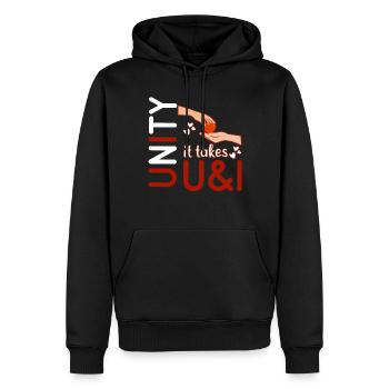 You And Orange Peace Kindness Awareness Unity Day - Männer Premium Bio Hoodie - Schwarz - Vorne - Nico (187cm)