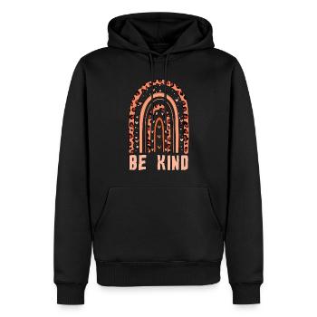 Orange Rainbow Kindness Awareness Unity Day - Männer Premium Bio Hoodie - Schwarz - Vorne - Nico (187cm)