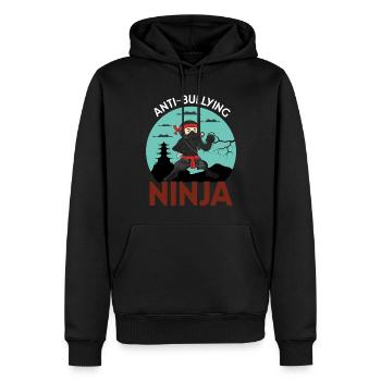 Anti Bullying Ninja Kindness Awareness Unity Day - Männer Premium Bio Hoodie - Schwarz - Vorne - Nico (187cm)