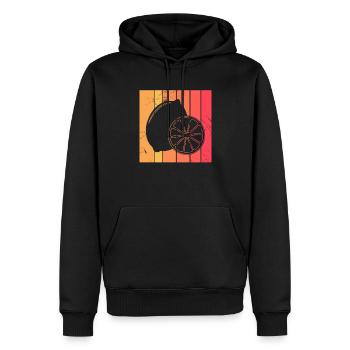 Lemon Fruit Lover Retro Lemonade Gift idea - Männer Premium Bio Hoodie - Schwarz - Vorne - Nico (187cm)