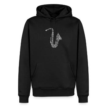 Saxofon Saxofonist Saxophon Musik Saxophonespieler - Männer Premium Bio Hoodie - Schwarz - Vorne - Nico (187cm)