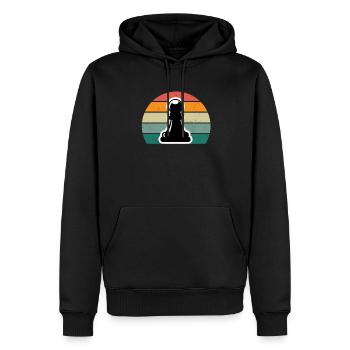Schachspieler Schachspielerin König Dame Schach - Männer Premium Bio Hoodie - Schwarz - Vorne - Nico (187cm)
