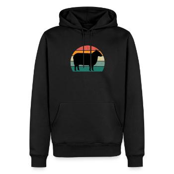 Sheep Flock Goat Goats Lamb Sheep Wool - Men’s Premium Organic Hoodie - black - Front - Nico (187cm)