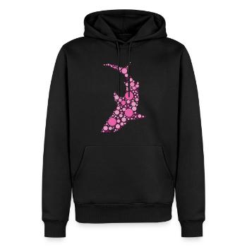 Art Pattern Colorful Shark International Dot Day - Men’s Premium Organic Hoodie - black - Front - Nico (187cm)