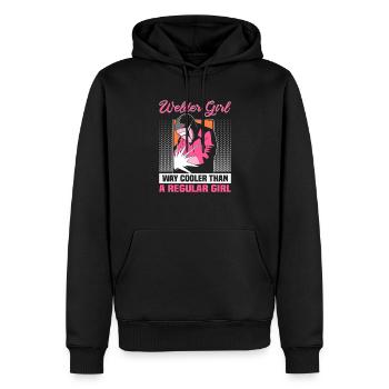 Conception de spruch de soudeur pour les métallurgistes - Sweat à capuche Premium bio Homme - noir - Devant - Nico (187cm)