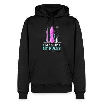 Sup Stand Up Paddle Design Sup Board Paddeln - Sweat à capuche Premium bio Homme - noir - Devant - Nico (187cm)
