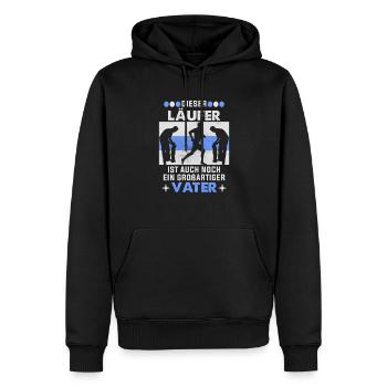 Läufer Vatertag Sportler - Männer Premium Bio Hoodie - Schwarz - Vorne - Nico (187cm)