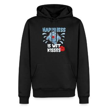 Cold Nose Warm Heart Manatee Chubby Manatee - Men’s Premium Organic Hoodie - black - Front - Nico (187cm)