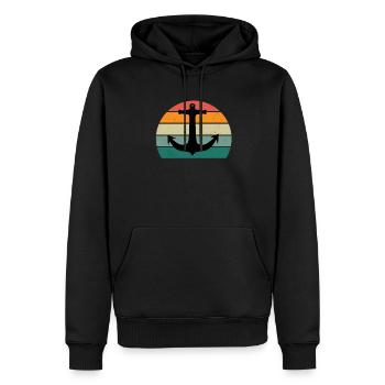 Bateau Bateau Bateaux Yachts Capitaine Navires - Sweat à capuche Premium bio Homme - noir - Devant - Nico (187cm)