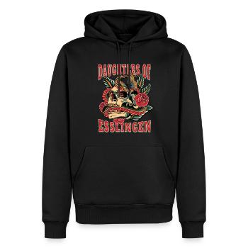 Esslingen Frau Geschenk daughters of Esslingen - Männer Premium Bio Hoodie - Schwarz - Vorne - Nico (187cm)