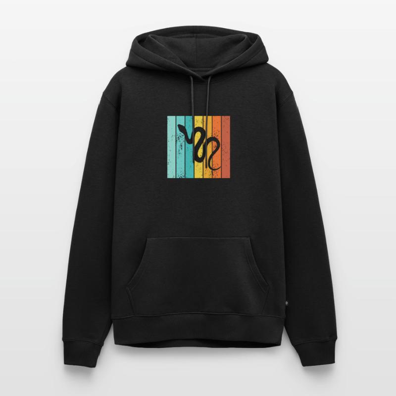 Snake Retro Reptile Python Gift idea Men’s Premium Organic Hoodie