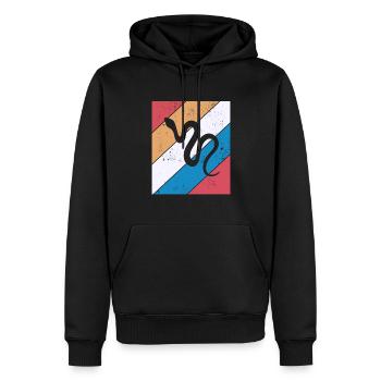 Snake Retro Reptile Python Idée cadeau - Sweat à capuche Premium bio Homme - noir - Devant - Nico (187cm)