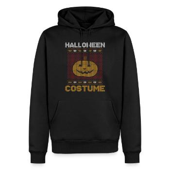 Stitch Pattern Citrouille Créature effrayante Halloween - Sweat à capuche Premium bio Homme - noir - Devant - Nico (187cm)