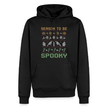 Stitch Pattern Horror Creatures Spooky Halloween - Männer Premium Bio Hoodie - Schwarz - Vorne - Nico (187cm)