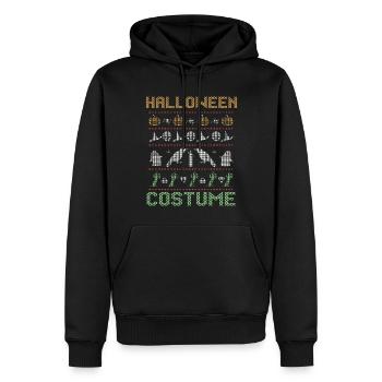 Stitch Pattern Horreur Créatures effrayantes Halloween - Sweat à capuche Premium bio Homme - noir - Devant - Nico (187cm)