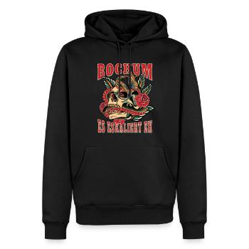 Bochum Frau Geschenk es eskaliert eh Bochum Frauen - Männer Premium Bio Hoodie - Schwarz - Vorne - Nico (187cm)