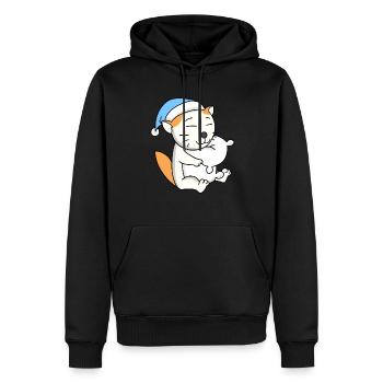 Katze Katzenrasse Selkirk Rex - Männer Premium Bio Hoodie - Schwarz - Vorne - Nico (187cm)
