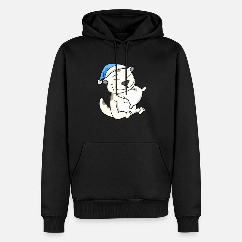 Katze Katzenrasse Devon Rex - Männer Premium Bio Hoodie - Schwarz