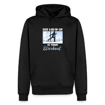 Skieurs de fond biathlon de fond - Sweat à capuche Premium bio Homme - noir - Devant - Nico (187cm)