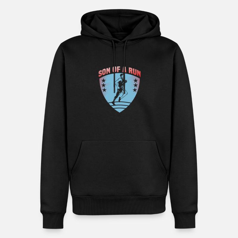Running Marathon Runner Running - Sweat à capuche Premium bio Homme - noir
