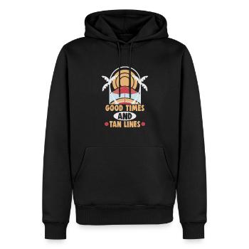 Strandurlaub am Meer Design Strandmotiv - Männer Premium Bio Hoodie - Schwarz - Vorne - Nico (187cm)
