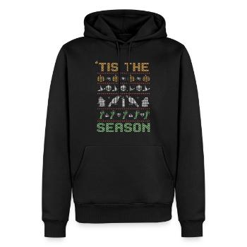 Stitch Pattern Horror Creatures Saison Halloween - Sweat à capuche Premium bio Homme - noir - Devant - Nico (187cm)