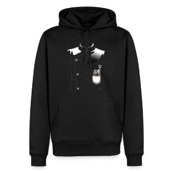 Funny Chef Cook Costume For Halloween - Men’s Premium Organic Hoodie - black - Front - Nico (187cm)