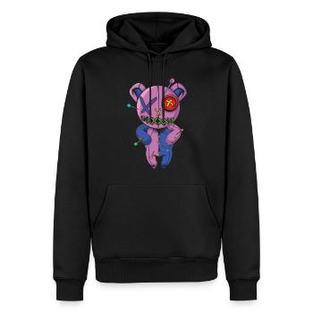 Sorcière effrayante Voodoo Horreur Effrayante Halloween - Sweat à capuche Premium bio Homme - noir - Devant - Nico (187cm)