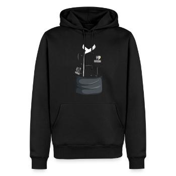 Funny Chef Food Cook Costume For Halloween - Men’s Premium Organic Hoodie - black - Front - Nico (187cm)