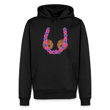 Funny Hawaiian Costume For Halloween - Männer Premium Bio Hoodie - Schwarz - Vorne - Nico (187cm)